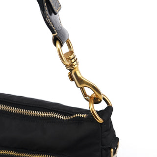 Miu Miu Black Nylon Cargo Shoulder Bag