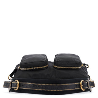 Miu Miu Black Nylon Cargo Shoulder Bag