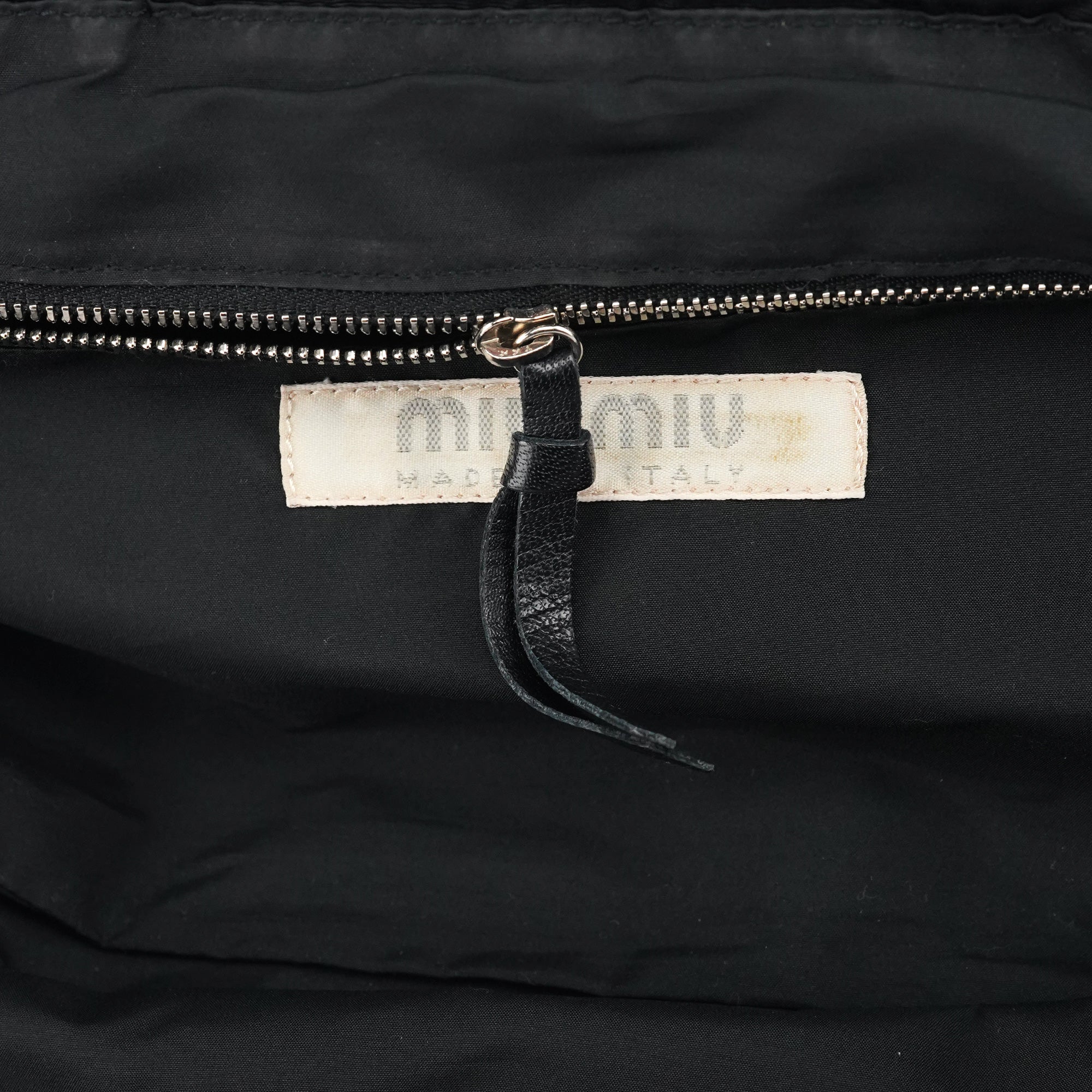 Miu Miu Black Nylon Clutch Shoulder Bag