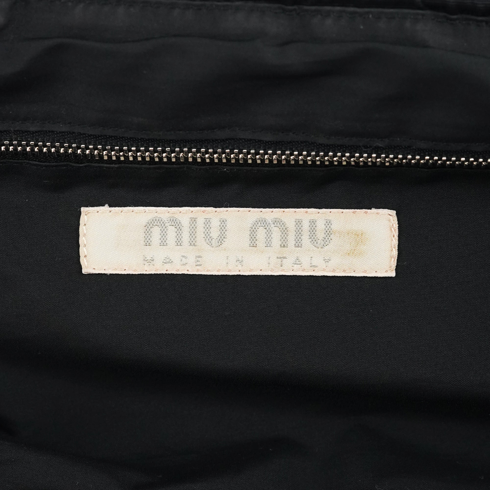 Miu Miu Black Nylon Clutch Shoulder Bag