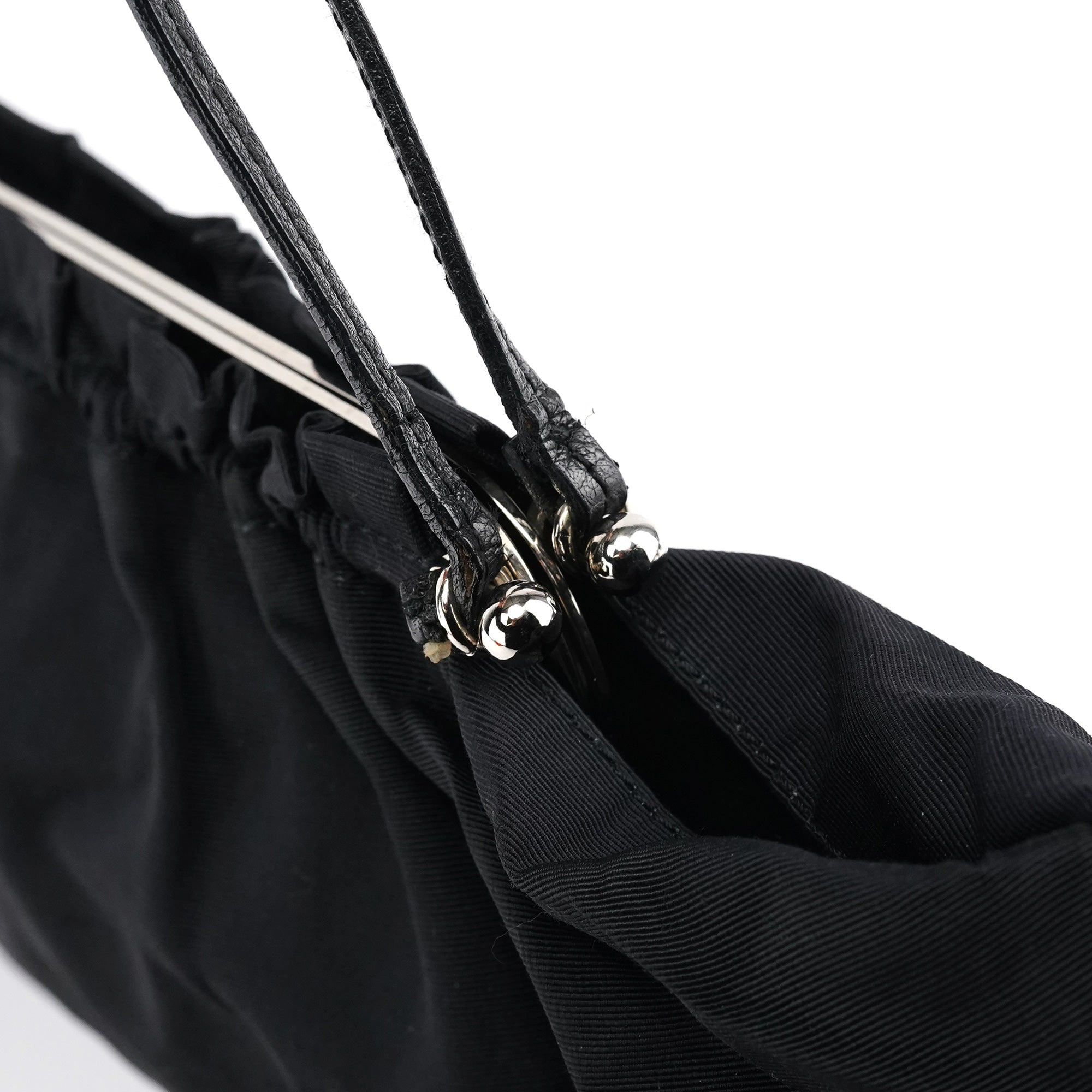 Miu Miu Black Nylon Clutch Shoulder Bag