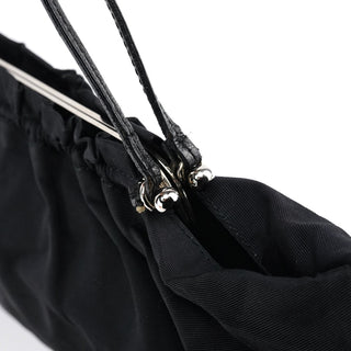 Miu Miu Black Nylon Clutch Shoulder Bag
