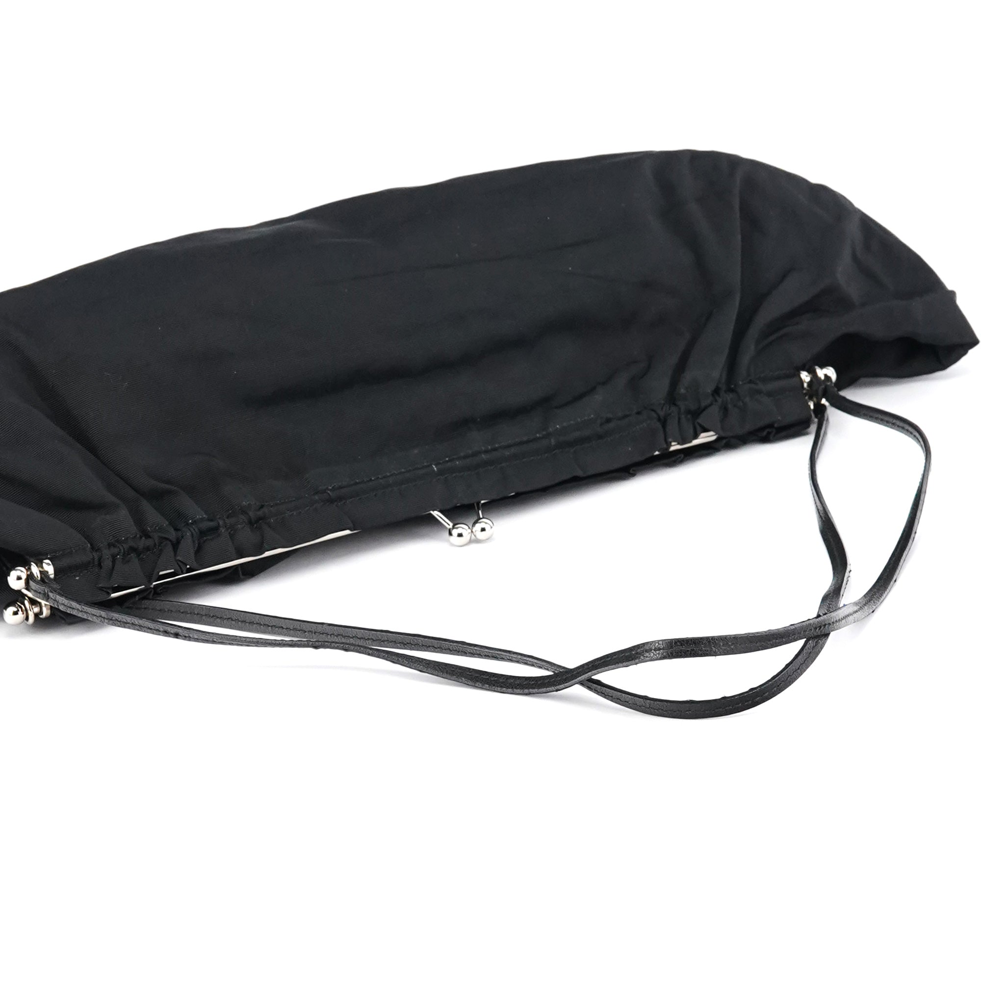 Miu Miu Black Nylon Clutch Shoulder Bag
