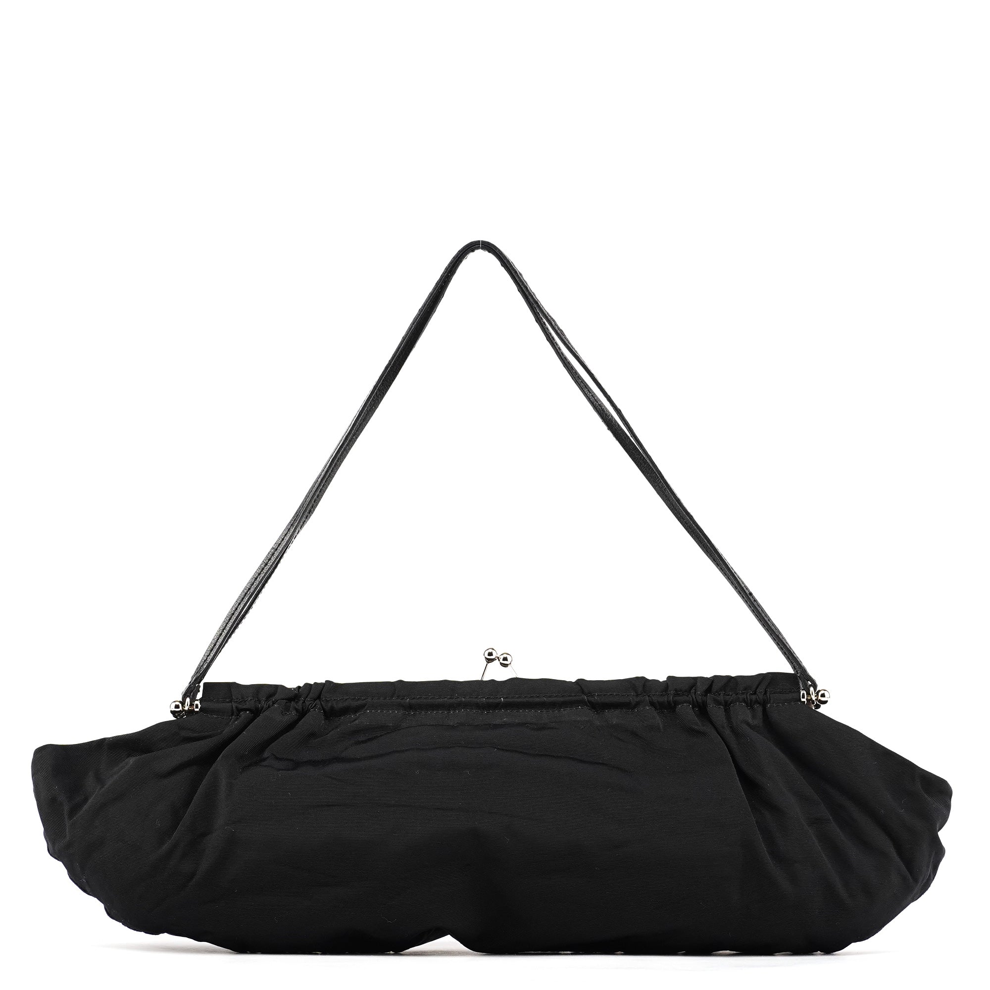 Miu Miu Black Nylon Clutch Shoulder Bag
