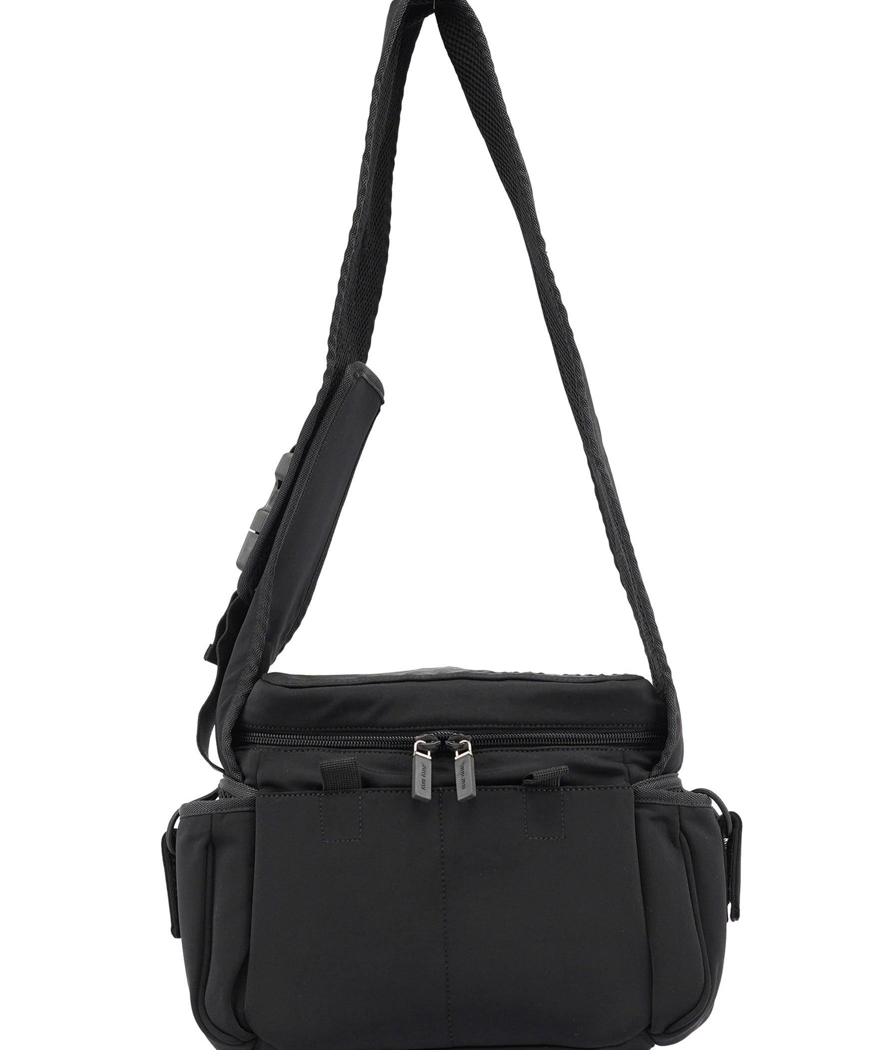 Miu Miu Black Nylon Tactical Crossbody Bag