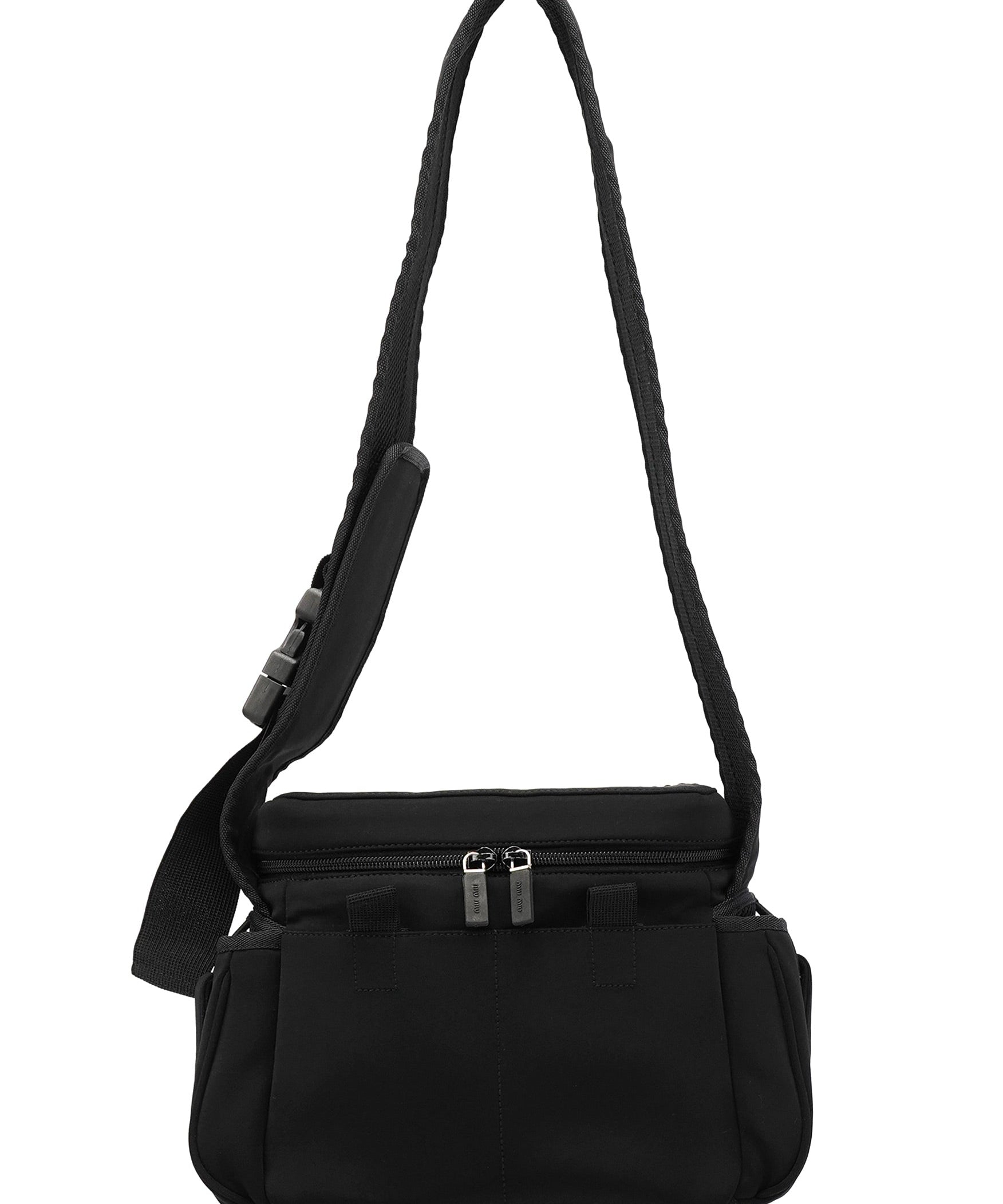 Miu Miu Black Nylon Tactical Crossbody Bag