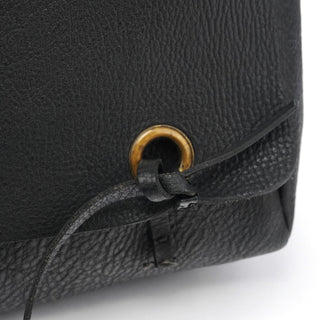 Miu Miu Black Pebbled Leather Knot Shoulder Bag