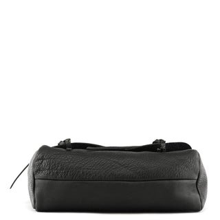 Miu Miu Black Pebbled Leather Knot Shoulder Bag