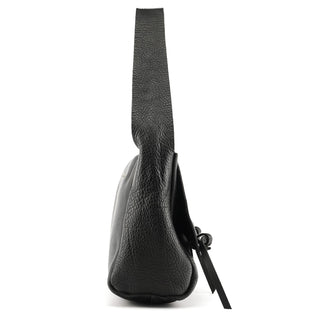 Miu Miu Black Pebbled Leather Knot Shoulder Bag