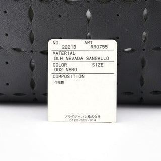 Miu Miu Black Perforated Leather Tote Bag