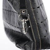 Miu Miu Black Perforated Leather Tote Bag