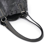 Miu Miu Black Perforated Leather Tote Bag