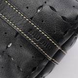 Miu Miu Black Perforated Leather Tote Bag
