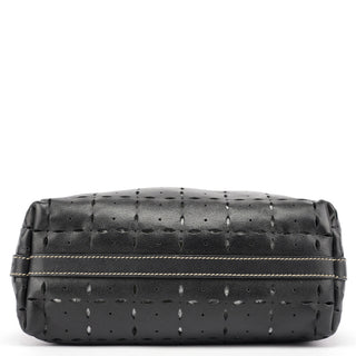 Miu Miu Black Perforated Leather Tote Bag