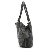 Miu Miu Black Perforated Leather Tote Bag