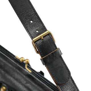 Miu Miu Black Studded Leather Clutch Handbag