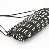 Miu Miu Sac porté épaule à surpiqûres en toile noire et blanche