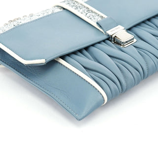 Miu Miu Blue Quilted Glitter Shoulder Bag