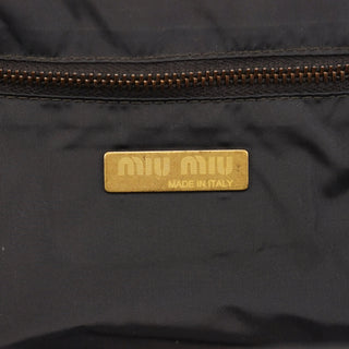 Miu Miu Brown Crackled Leather Clutch Shoulder Bag