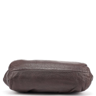 Miu Miu Brown Crackled Leather Clutch Shoulder Bag