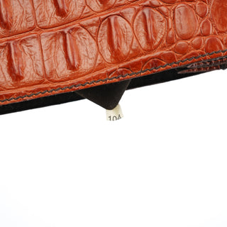 Miu Miu Brown Croc Embossed Belt Shoulder Bag