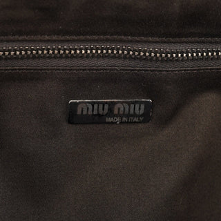 Miu Miu Brown Croc Embossed Clutch Shoulder Bag