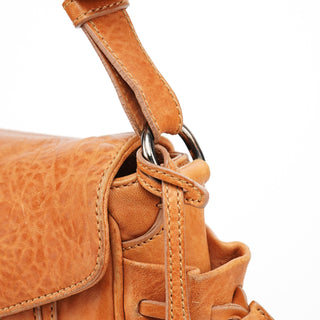 Miu Miu Brown Distressed Leather Hobo Shoulder Bag