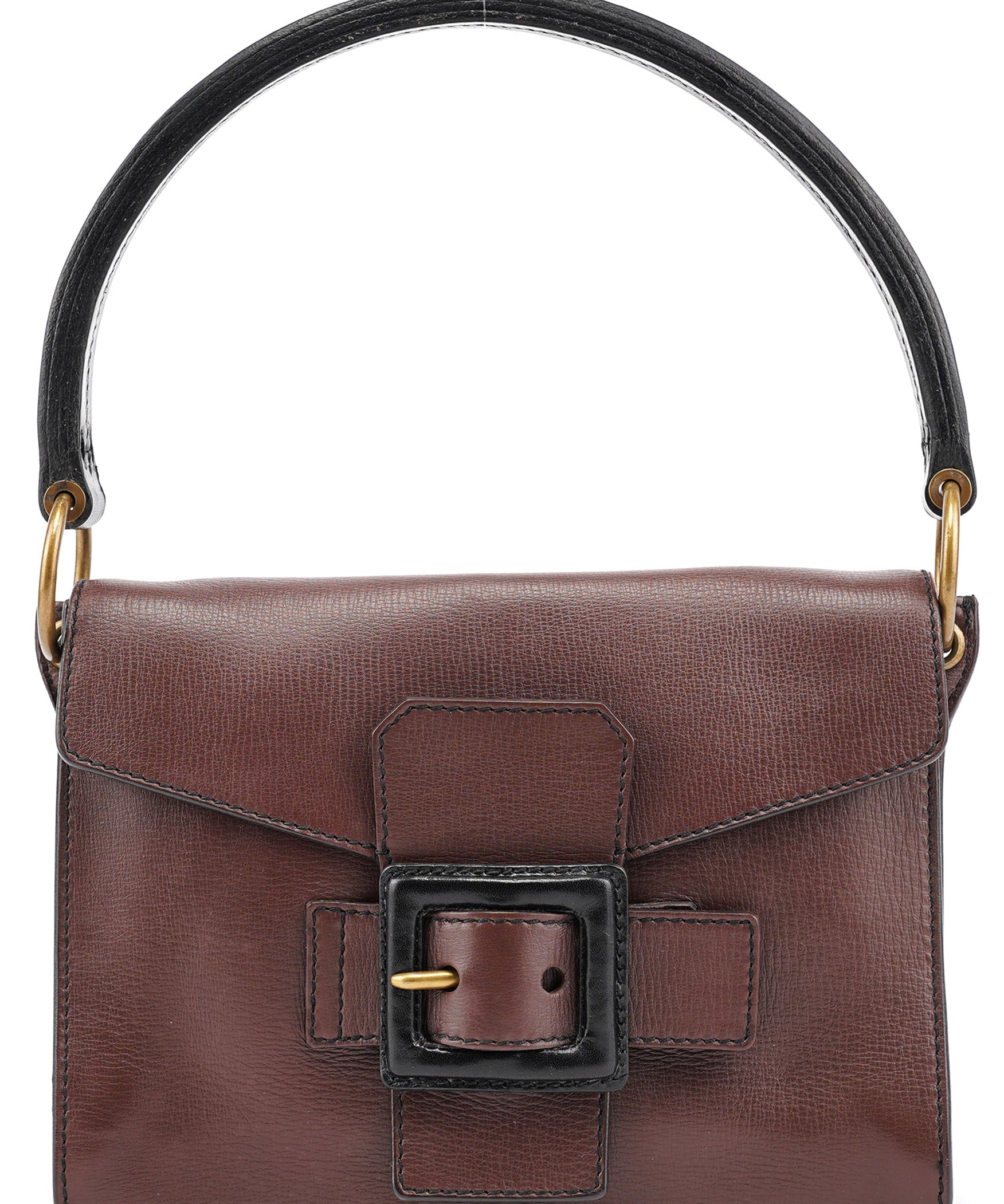 Miu Miu Brown Leather Belt Shoulder Bag