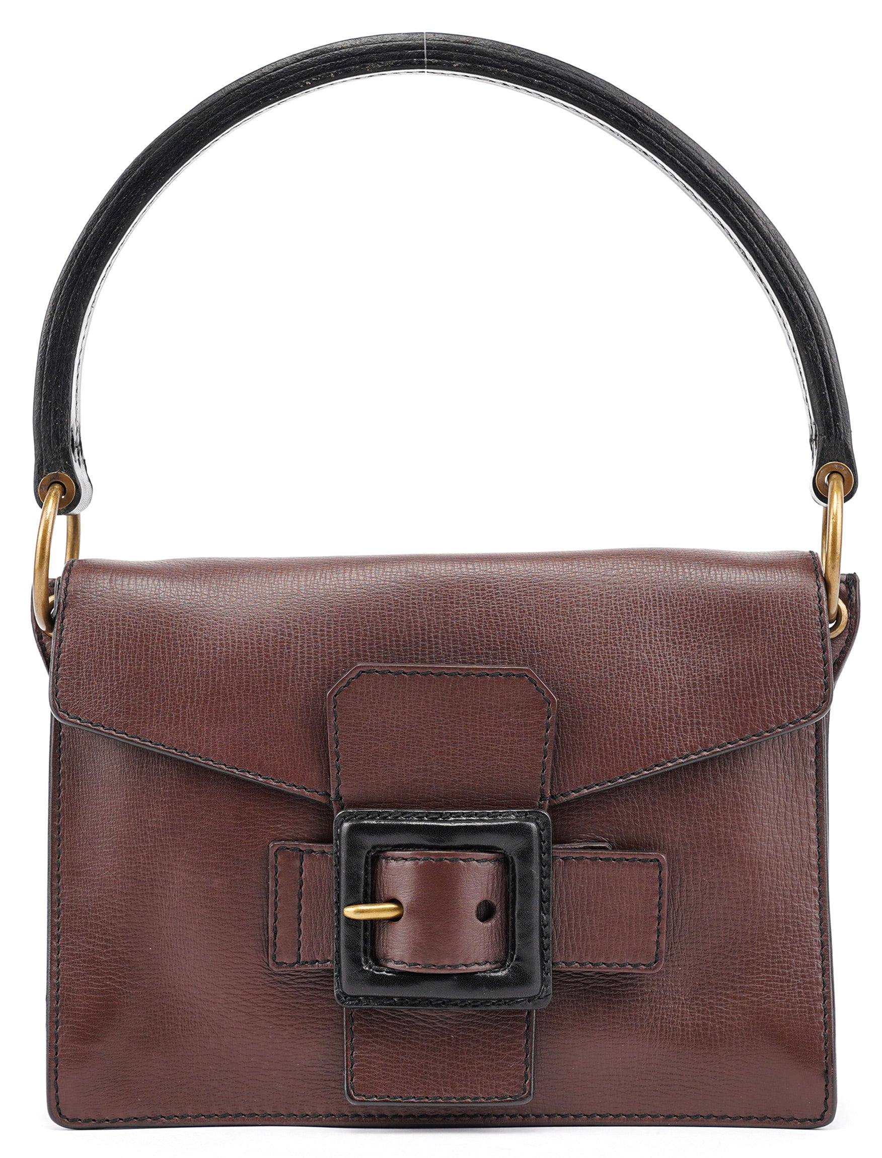 Miu Miu Brown Leather Belt Shoulder Bag