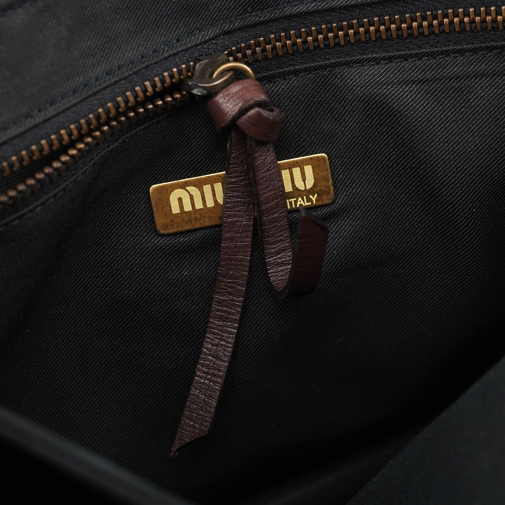 Miu Miu Brown Leather Belt Shoulder Bag