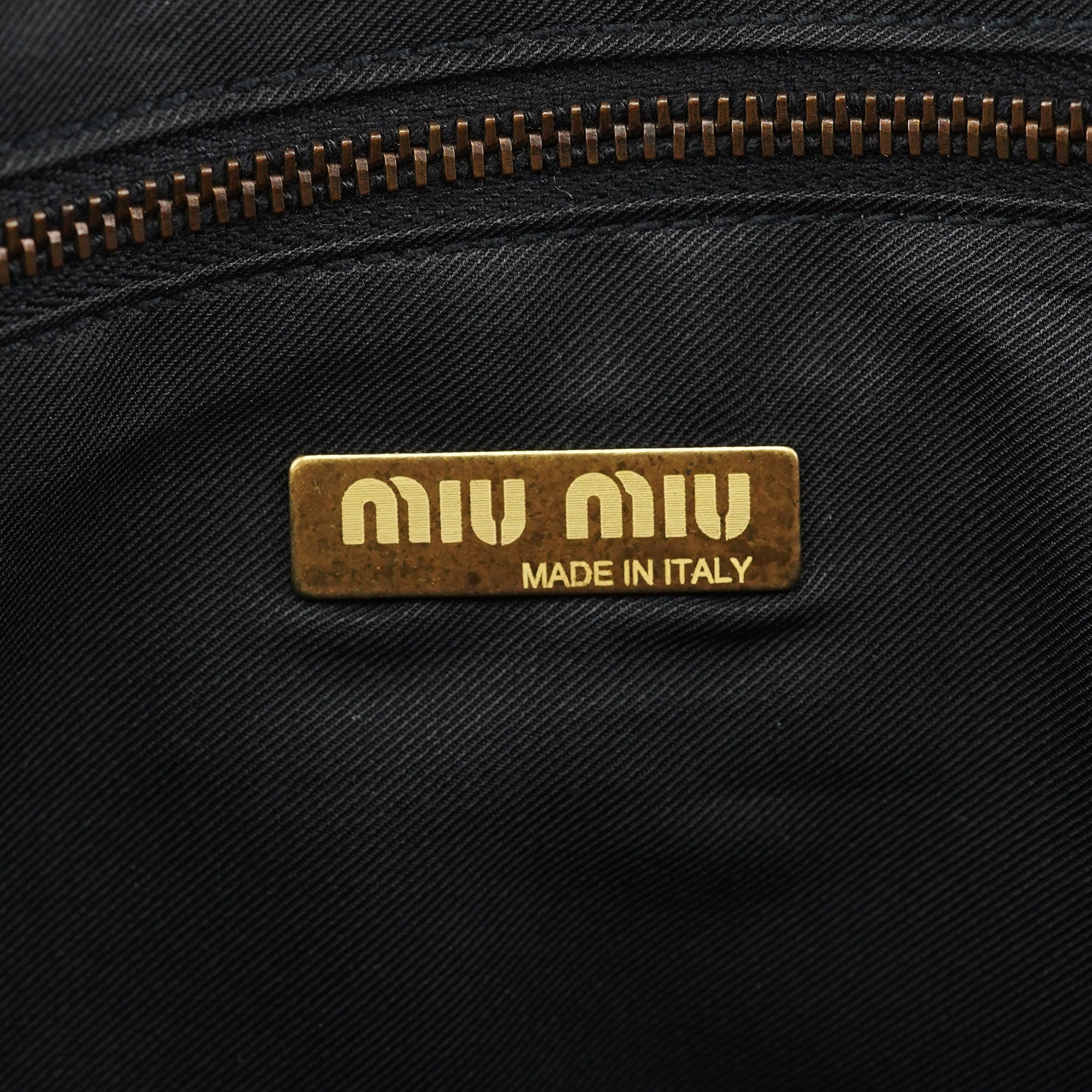 Miu Miu Brown Leather Belt Shoulder Bag