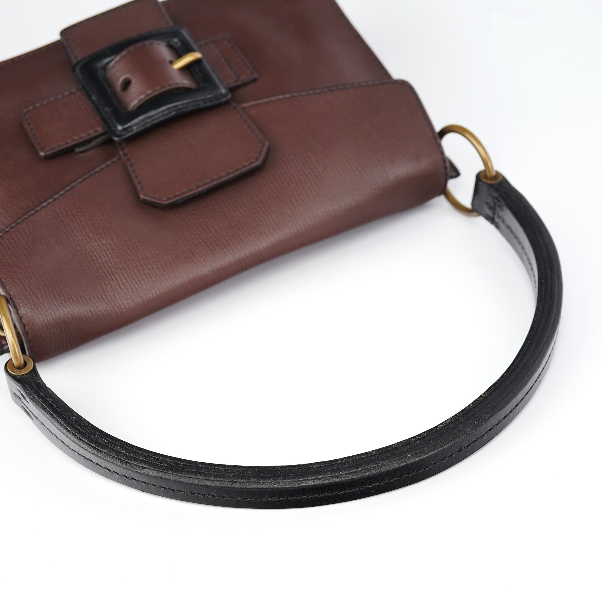 Miu Miu Brown Leather Belt Shoulder Bag