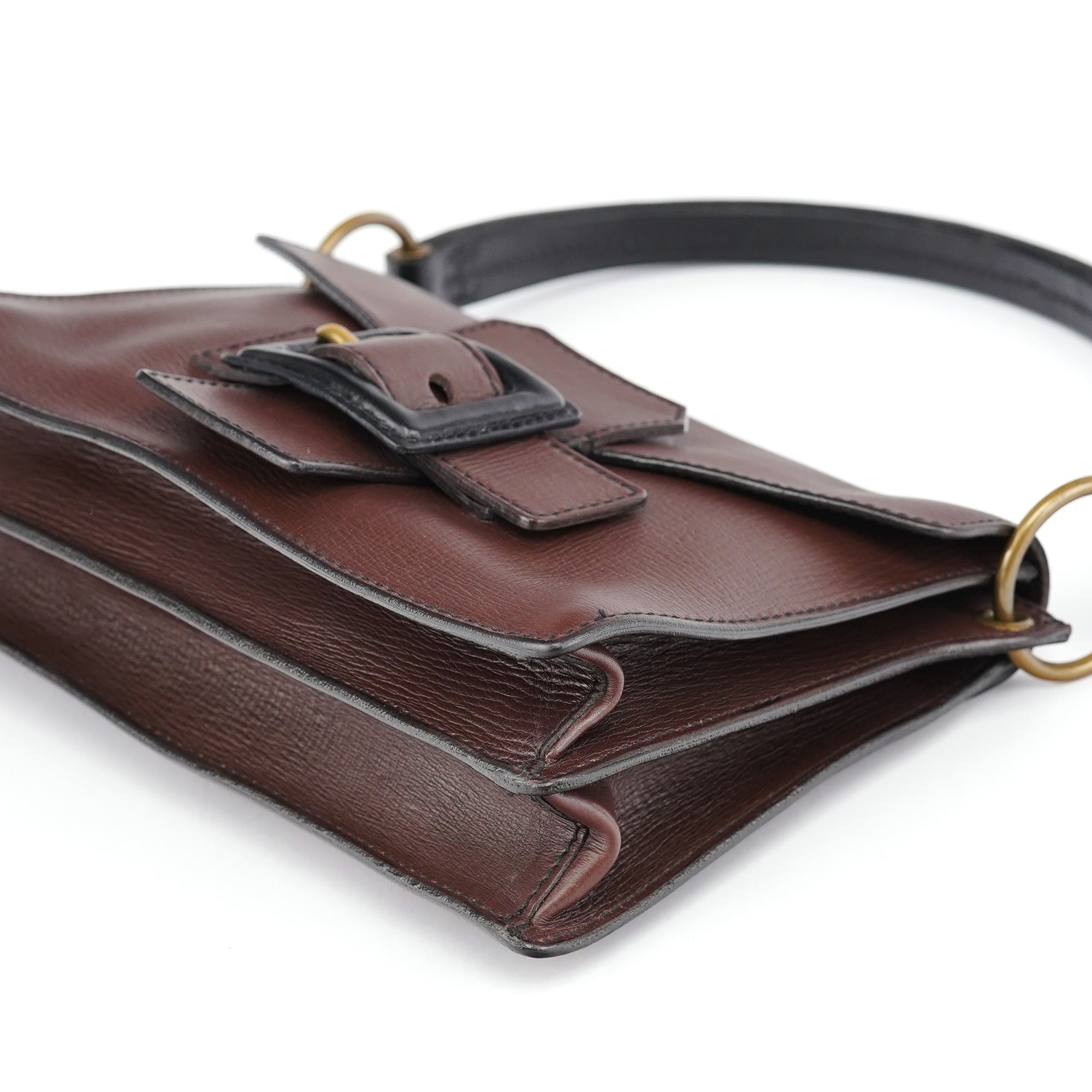 Miu Miu Brown Leather Belt Shoulder Bag
