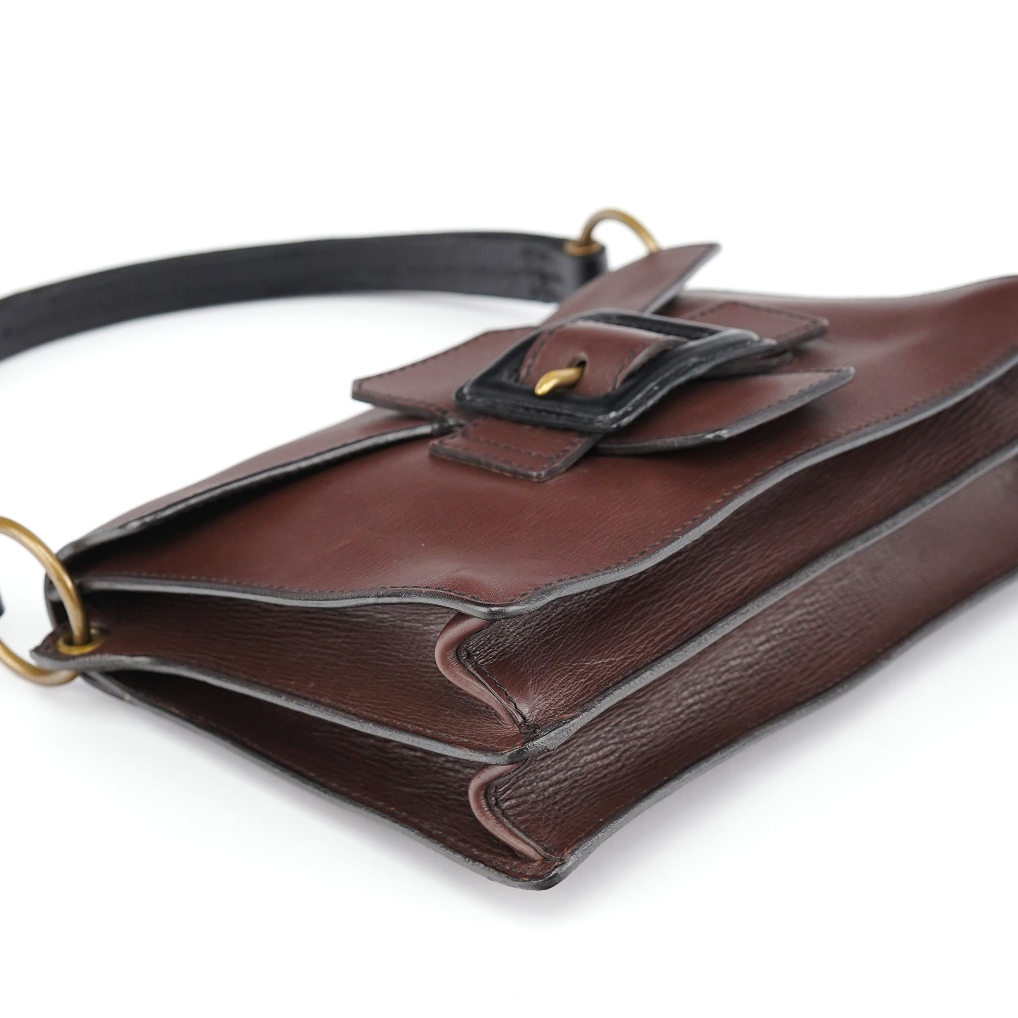 Miu Miu Brown Leather Belt Shoulder Bag