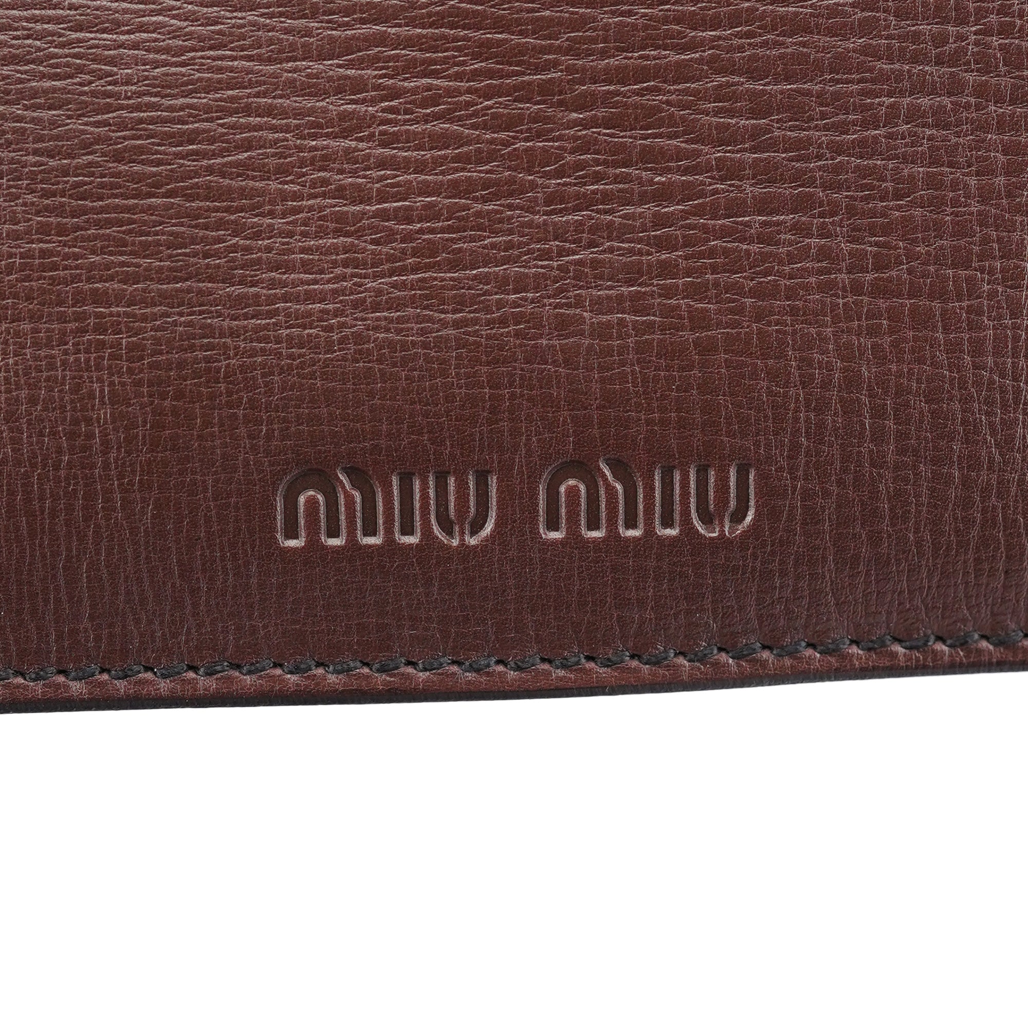 Miu Miu Brown Leather Belt Shoulder Bag