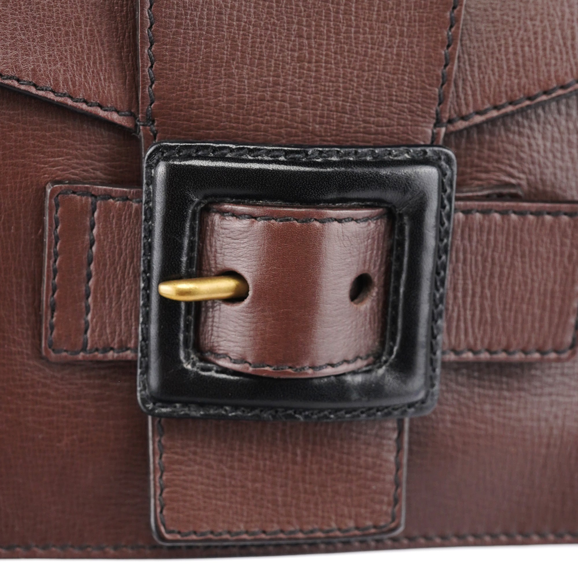 Miu Miu Brown Leather Belt Shoulder Bag