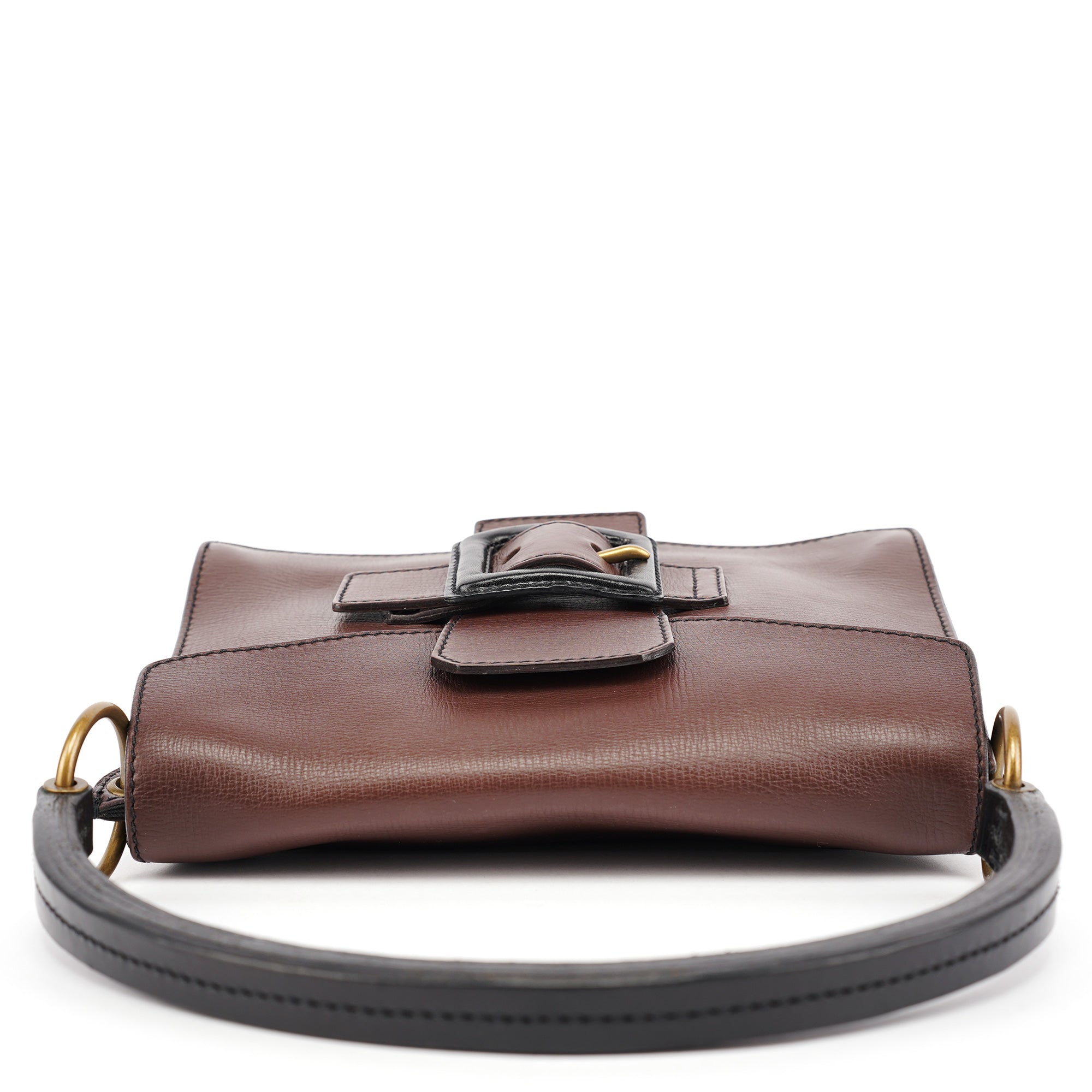 Miu Miu Brown Leather Belt Shoulder Bag