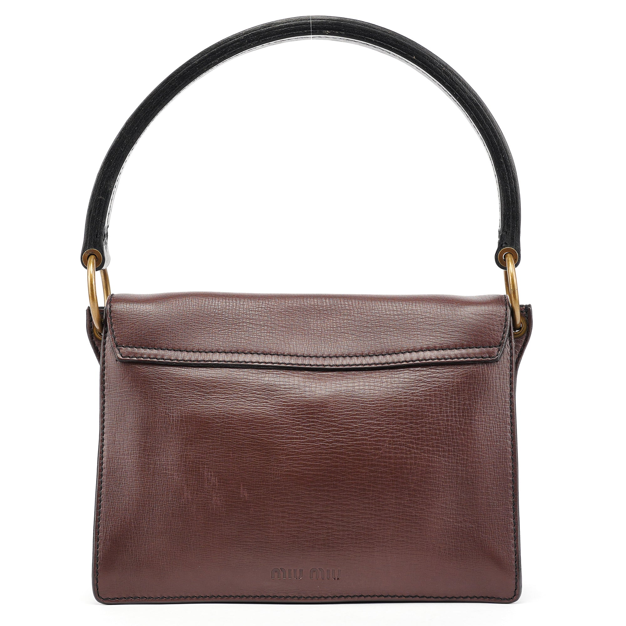Miu Miu Brown Leather Belt Shoulder Bag