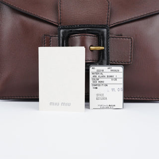 Miu Miu Brown Leather Belt Shoulder Bag