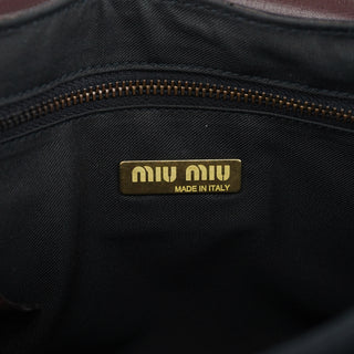 Miu Miu Brown Leather Belt Shoulder Bag