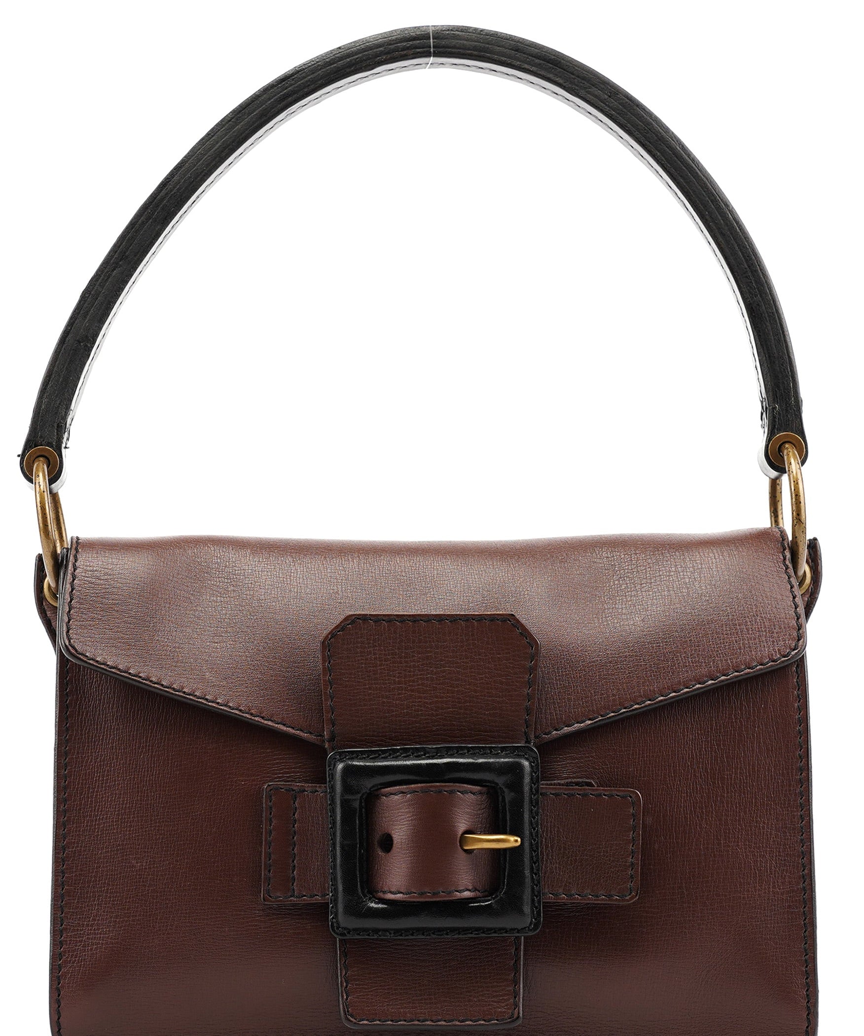 Miu Miu Brown Leather Belt Shoulder Bag
