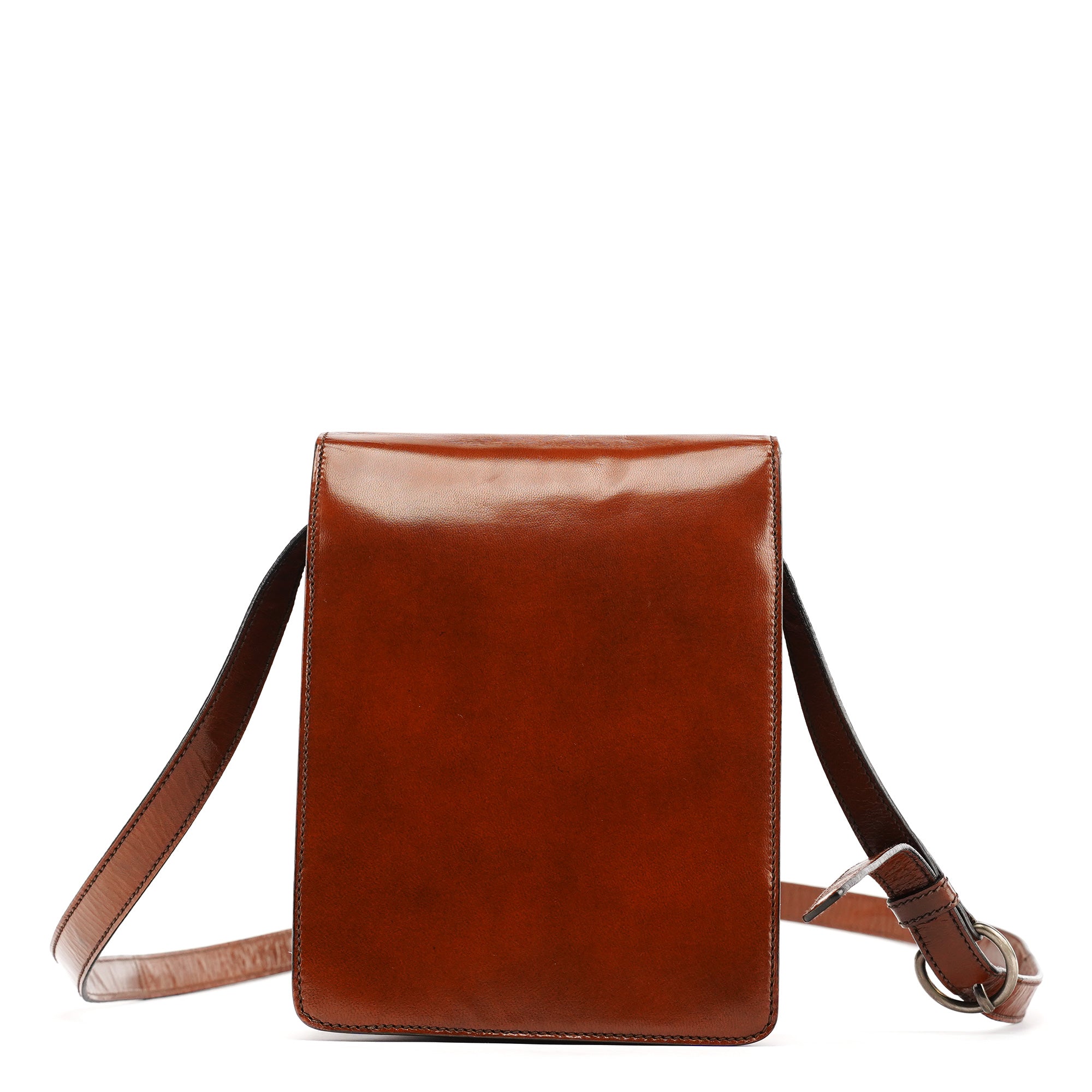 Miu Miu Sac bandoulière à rabat en cuir marron