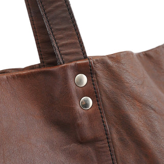 Miu Miu Brown Leather Pocket Tote Bag