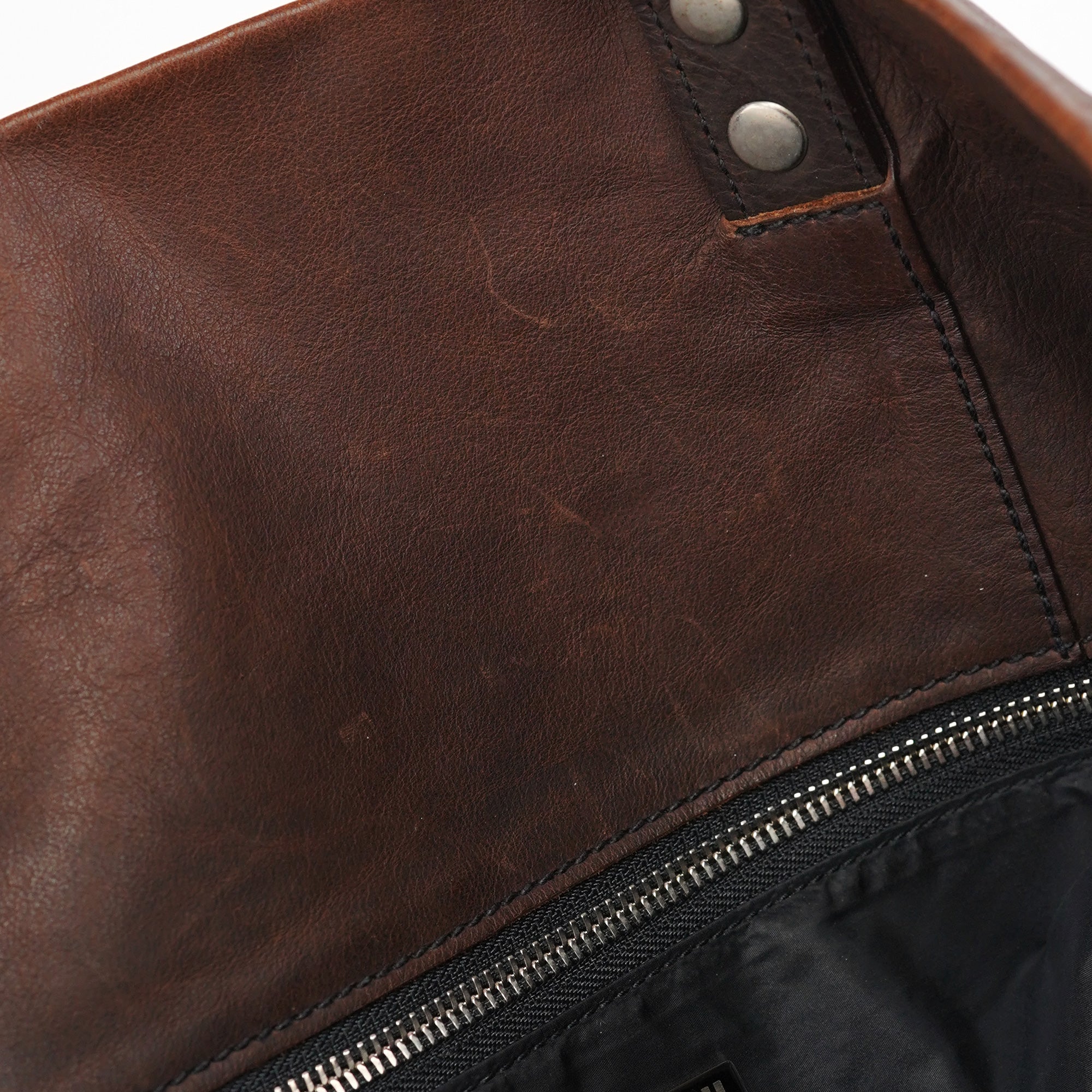 Miu Miu Brown Leather Pocket Tote Bag