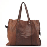 Miu Miu Brown Leather Pocket Tote Bag