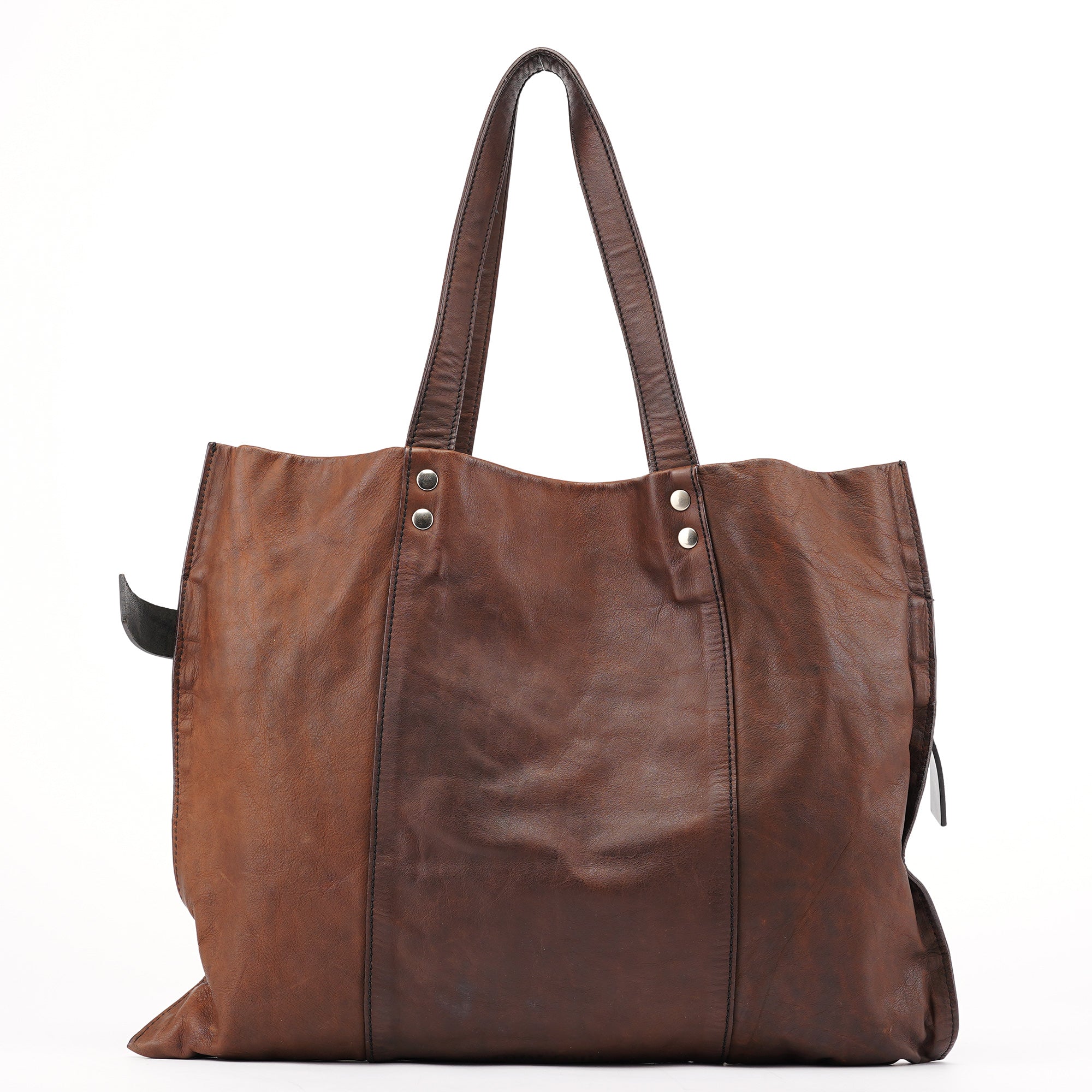 Miu Miu Brown Leather Pocket Tote Bag