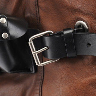 Miu Miu Brown Leather Pocket Tote Bag