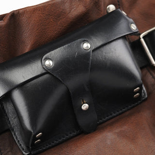 Miu Miu Brown Leather Pocket Tote Bag