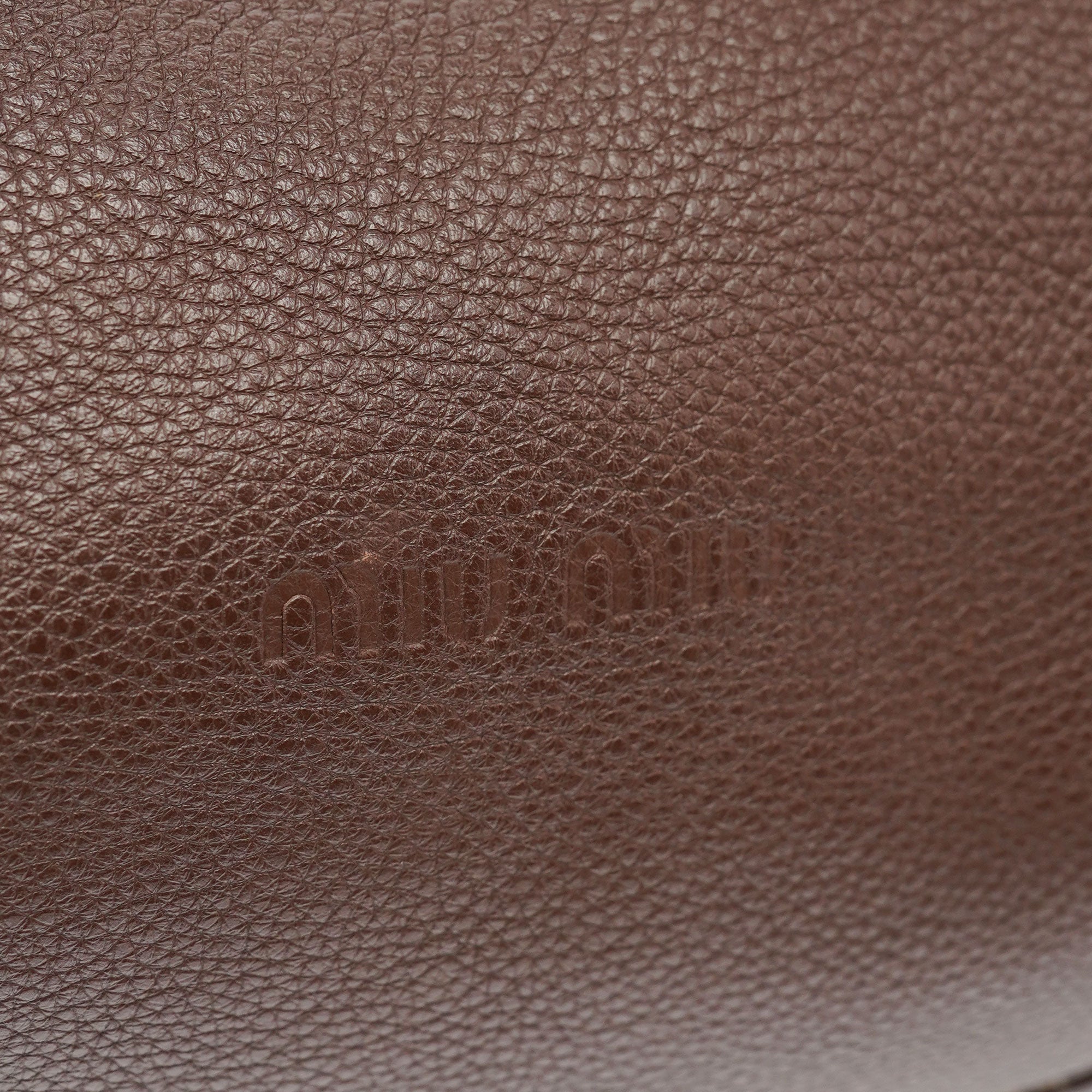 Miu Miu Sac porté épaule en cuir marron à anses en corde