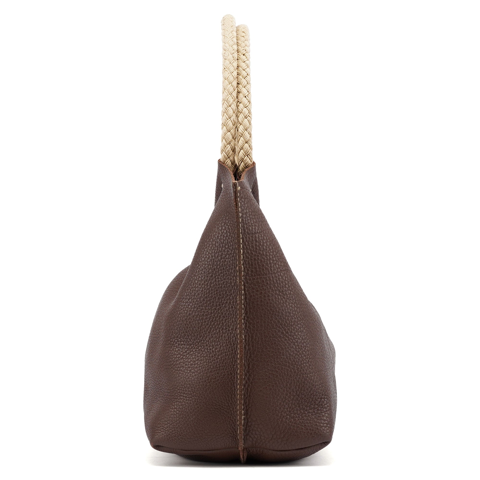 Miu Miu Sac porté épaule en cuir marron à anses en corde